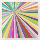 Neuer gestreifter Hintergrund Glasuntersetzer (Vorderseite)