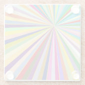 Neuer gestreifter Hintergrund Glasuntersetzer (Rückseite)