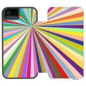 Neuer gestreifter Hintergrund Incipio iPhone Geldbeutel-Hülle (Folio Geöffnet)