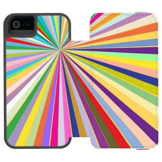 Neuer gestreifter Hintergrund Incipio iPhone Geldbeutel-Hülle (Folio Geöffnet)