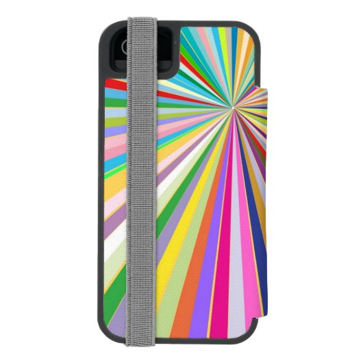 Neuer gestreifter Hintergrund Incipio iPhone Geldbeutel-Hülle (Folio Rückseite)