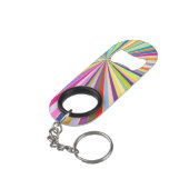 Neuer gestreifter Hintergrund Mini Flaschenöffner (Rückseite Schrägansicht)