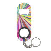Neuer gestreifter Hintergrund Mini Flaschenöffner (Rückseite)
