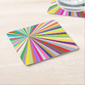 Neuer gestreifter Hintergrund Rechteckiger Pappuntersetzer (angewinkelt)