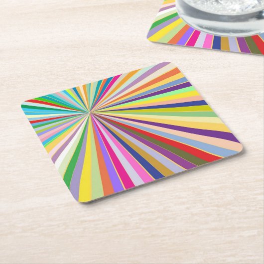 Neuer gestreifter Hintergrund Rechteckiger Pappuntersetzer (angewinkelt)