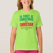 Neuer Glaube Erste CHRISTMAS als CHRISTLICHE Kinde T-Shirt (Vorderseite)
