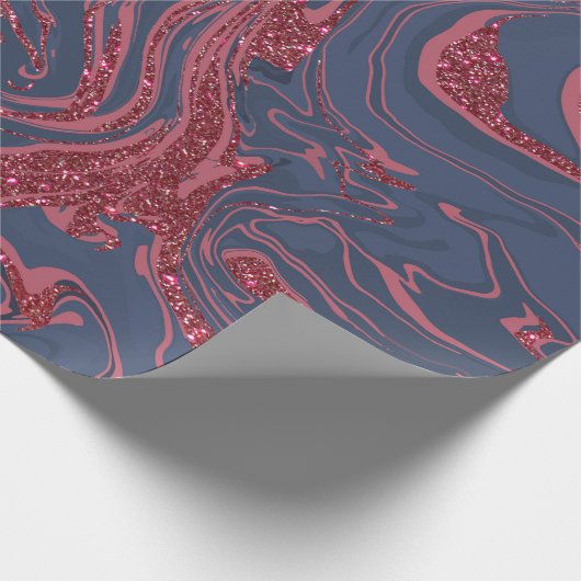 neuer Glitzer aus Wirblem Marmor 2 Geschenkpapier (Ecke)