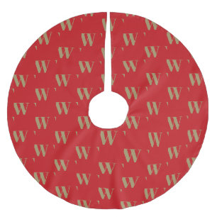 Neuer, goldfarbener Anfangsbuchstabe Polyester Weihnachtsbaumdecke