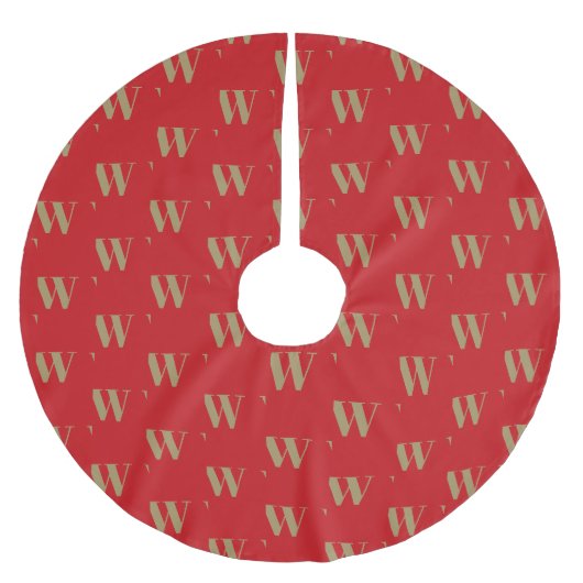 Neuer, goldfarbener Anfangsbuchstabe Polyester Weihnachtsbaumdecke (Vorderseite)