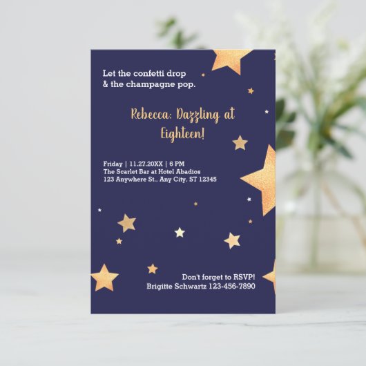 Neuer GoldGeburtstag (Stehend Vorderseite)