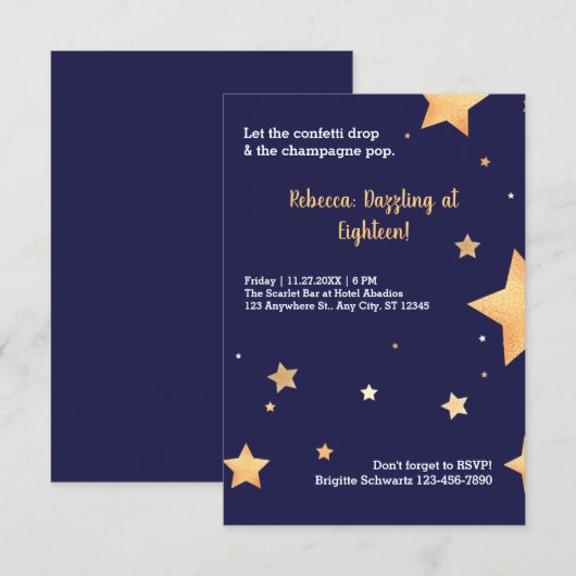 Neuer GoldGeburtstag (Vorne/Hinten)