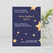 Neuer GoldGeburtstag Einladung (Stehend Vorderseite)