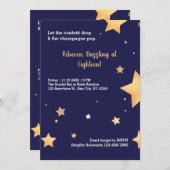 Neuer GoldGeburtstag Einladung (Vorne/Hinten)