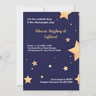 Neuer GoldGeburtstag Einladung