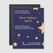 Neuer GoldGeburtstag Magneteinladung (Vorne/Hinten)