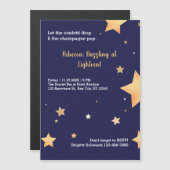 Neuer GoldGeburtstag Magneteinladung (Vorne/Hinten)