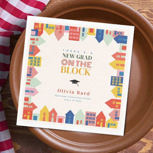 Neuer Grad zur Block Graduation Party Serviette