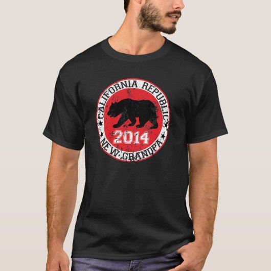 neuer Großvater 2014 Kalifornien-Republik T-Shirt (Vorderseite)