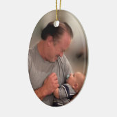 Neuer Großvater Doppelseitiges Porzellan Urlaub Keramik Ornament (Links)