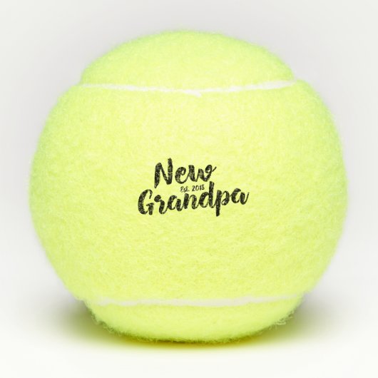Neuer Großvater Est. 2018 lustige Tennisbälle (Vorderseite)