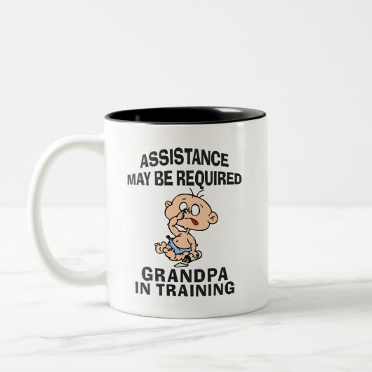 Neuer Großvater im Training Zweifarbige Tasse (Links)