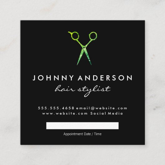 Neuer Grüne Schere - Ernennung Terminkarte (Vorderseite)