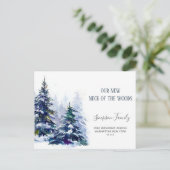 Neuer Hahn der Woods Moving Ankündigung Postkarte (Stehend Vorderseite)