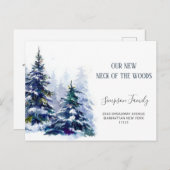 Neuer Hahn der Woods Moving Ankündigung Postkarte (Vorne/Hinten)