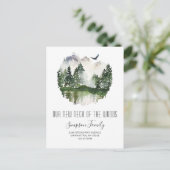 Neuer Hahn der Woods Moving Ankündigung Postkarte (Stehend Vorderseite)