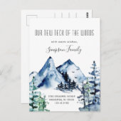 Neuer Hahn der Woods Moving Ankündigung Postkarte (Vorne/Hinten)