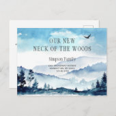 Neuer Hahn der Woods Moving Ankündigung Postkarte (Vorne/Hinten)