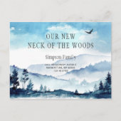 Neuer Hahn der Woods Moving Ankündigung Postkarte (Vorderseite)