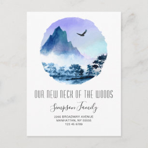 Neuer Hahn der Woods Moving Ankündigung Postkarte