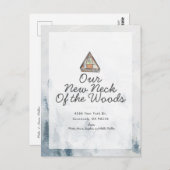 Neuer Hahn der Woods Moving Ankündigung Postkarte (Vorne/Hinten)