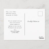 Neuer Hahn der Woods Moving Ankündigung Postkarte (Rückseite)