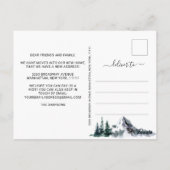 Neuer Hahn der Woods Moving Ankündigung Postkarte (Rückseite)