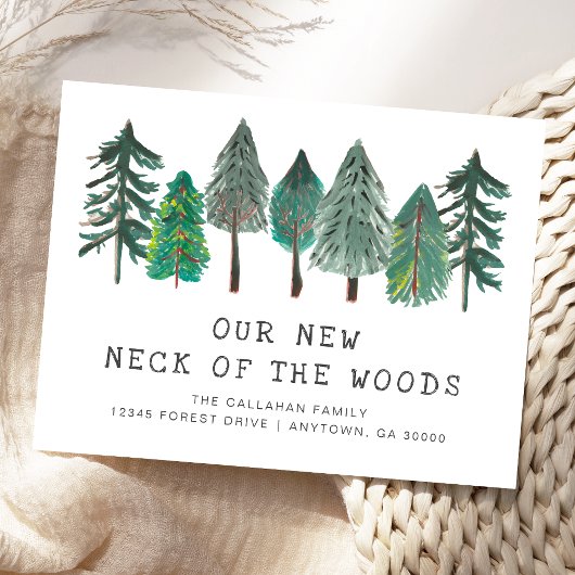 Neuer Hahn der Woods Moving Ankündigung Postkarte