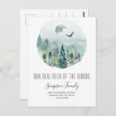 Neuer Hahn der Woods Moving Ankündigung Postkarte (Vorne/Hinten)