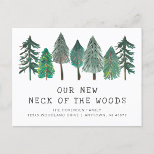 Neuer Hahn der Woods Moving Announcement Postcard Postkarte