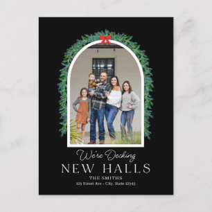Neuer Hallen-Weihnachts-Grüße-Postkarte zum Umzug Feiertagspostkarte