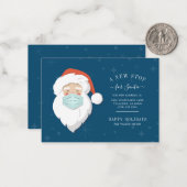 Neuer Halt für den Weihnachtsmann Wir haben den Ur Mitteilungskarte (Vorderseite/Rückseite Beispiel)