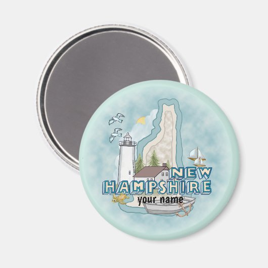 Neuer Hampshire Lighthouse-Magnet Magnet (Vorderseite/Rückseite)