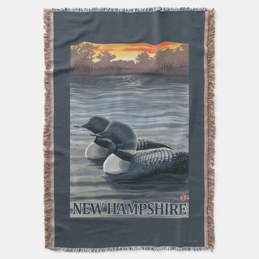 Neuer HampshireCommon Loon Decke (Vorderseite Vertikal)