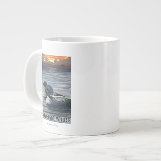 Neuer HampshireCommon Loon Jumbo-Tasse (Vorderseite Links)