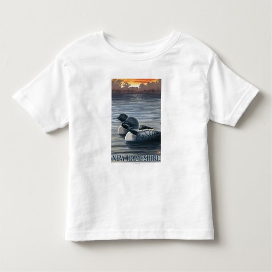 Neuer HampshireCommon Loon Kleinkind T-shirt (Vorderseite)