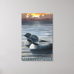 Neuer HampshireCommon Loon Leinwanddruck