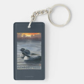 Neuer HampshireCommon Loon Schlüsselanhänger (Rückseite)