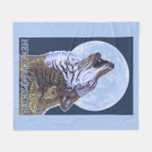 Neuer HampshireHowling Wolf Fleecedecke (Vorderseite (Horizontal))