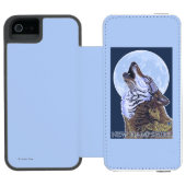 Neuer HampshireHowling Wolf Incipio iPhone Geldbeutel-Hülle (Folio Geöffnet)