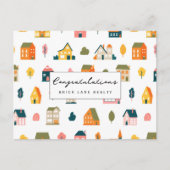 Neuer Hausbesitzer Herzlichen Glückwunsch Postkarte (Vorderseite)